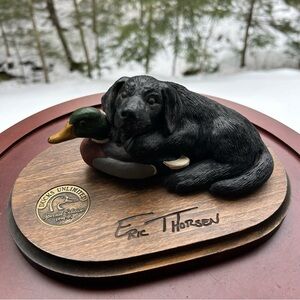 Ducks Unlimited Eric Thorsen Black Lab & Mallard Figurine (1994–95)🦆🐾